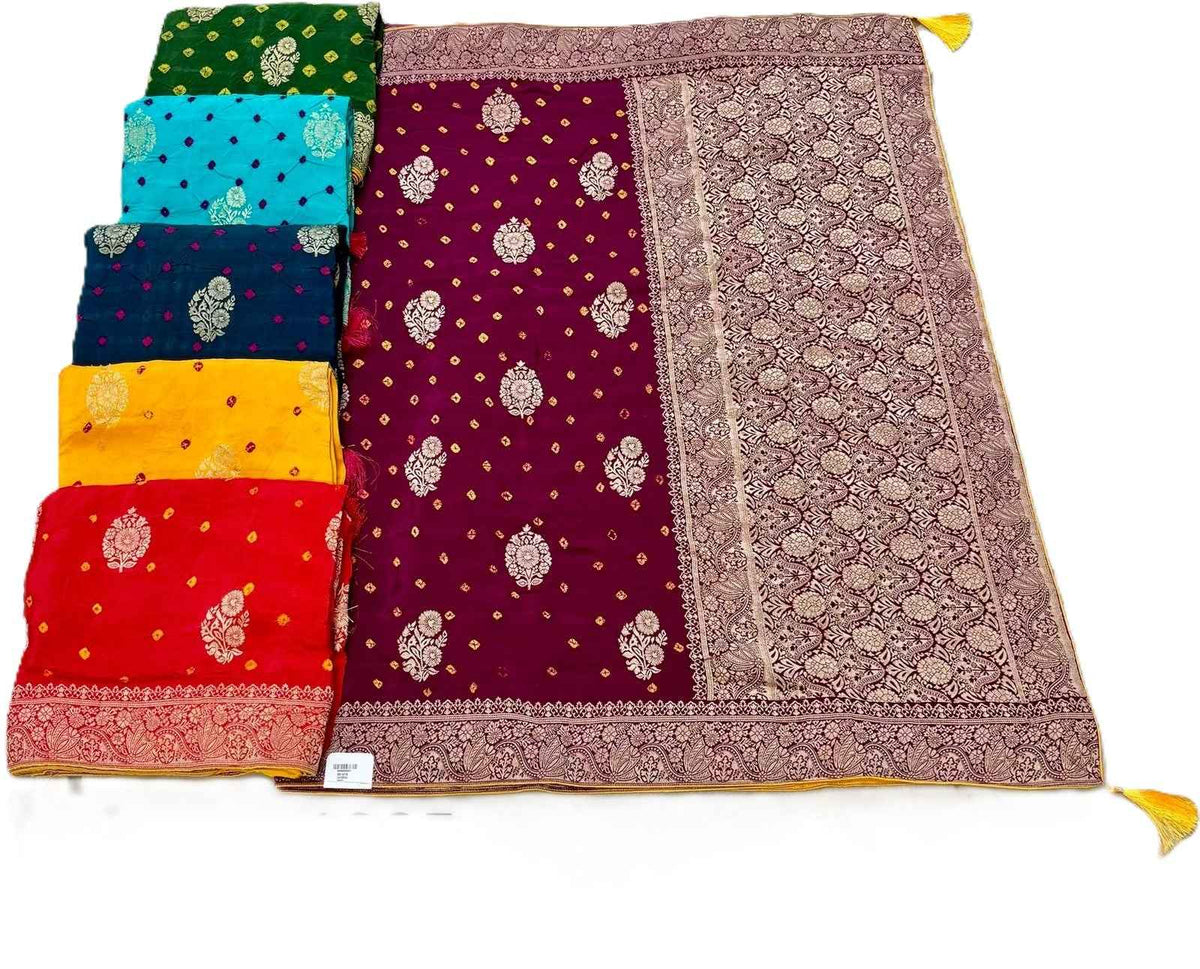Troika Fashion – Dola Bandhej Single Zari Saree