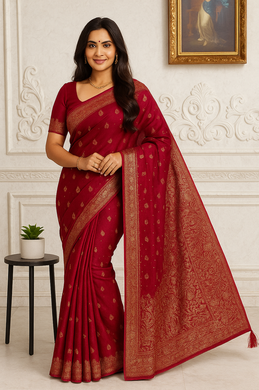 Troika Fashion – Ho Silk Siroshi Work Saree