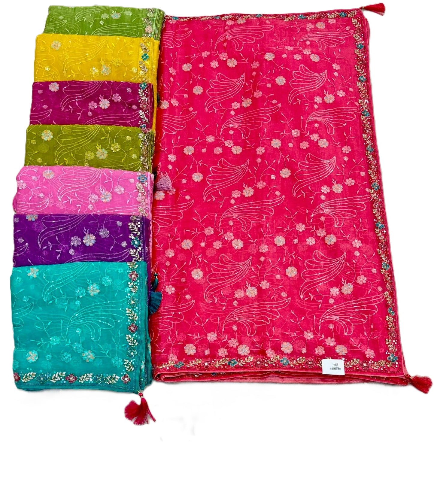 Troika Fashion – Simmer Chiffon Handwork Saree