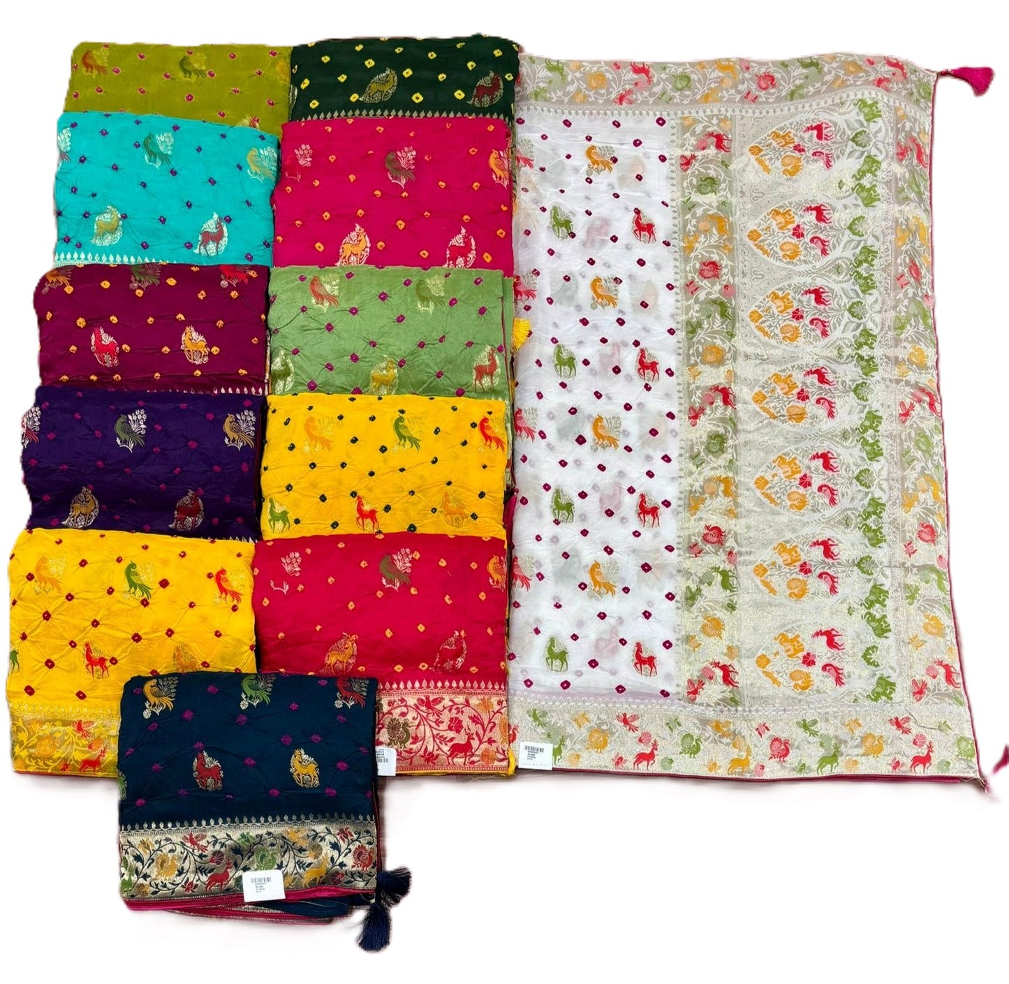 Dola Meena Bandhej Saree – Royal Heritage Weave Collection