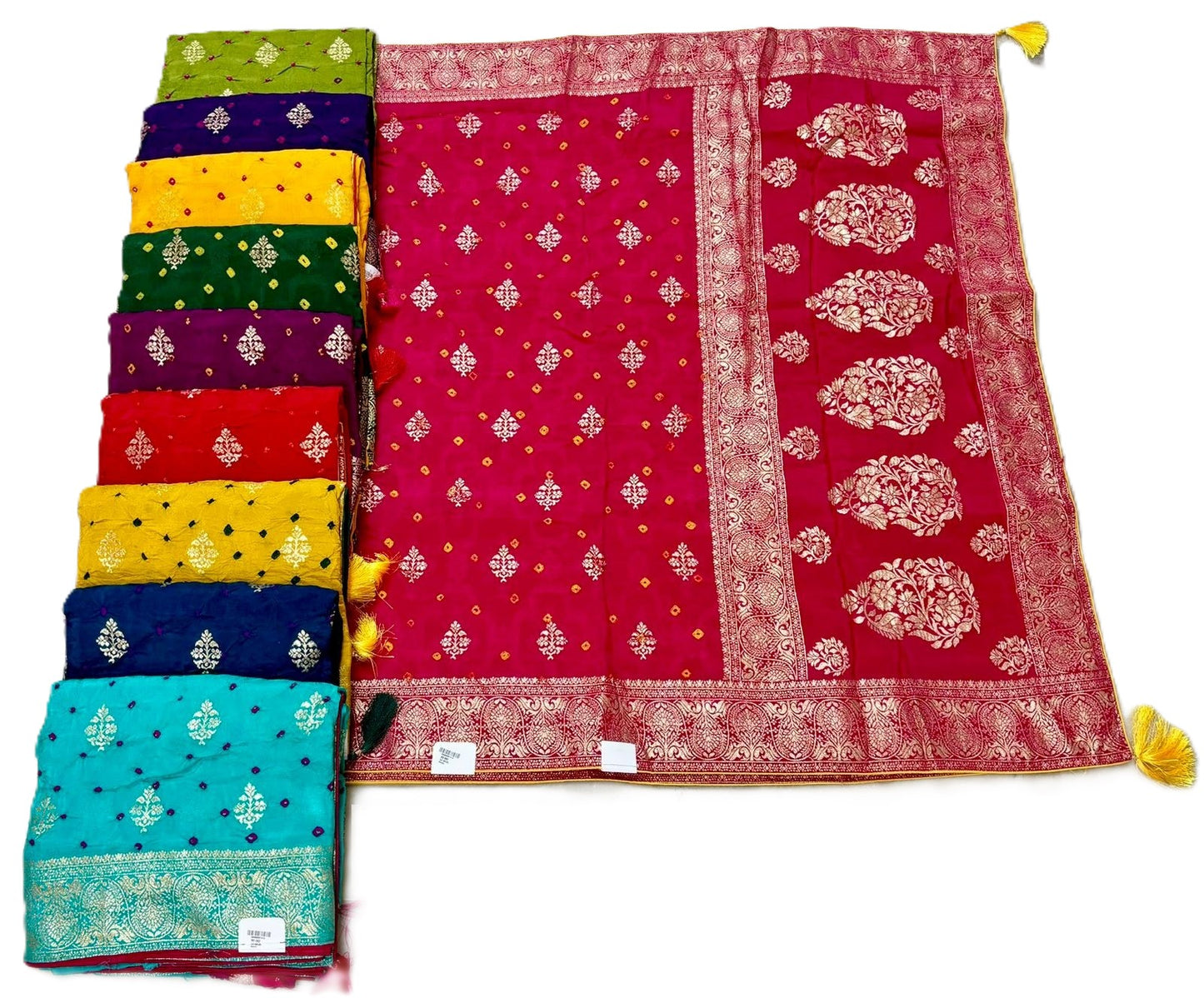 Troika Fashion – Dola Bandhej Single Zari Saree