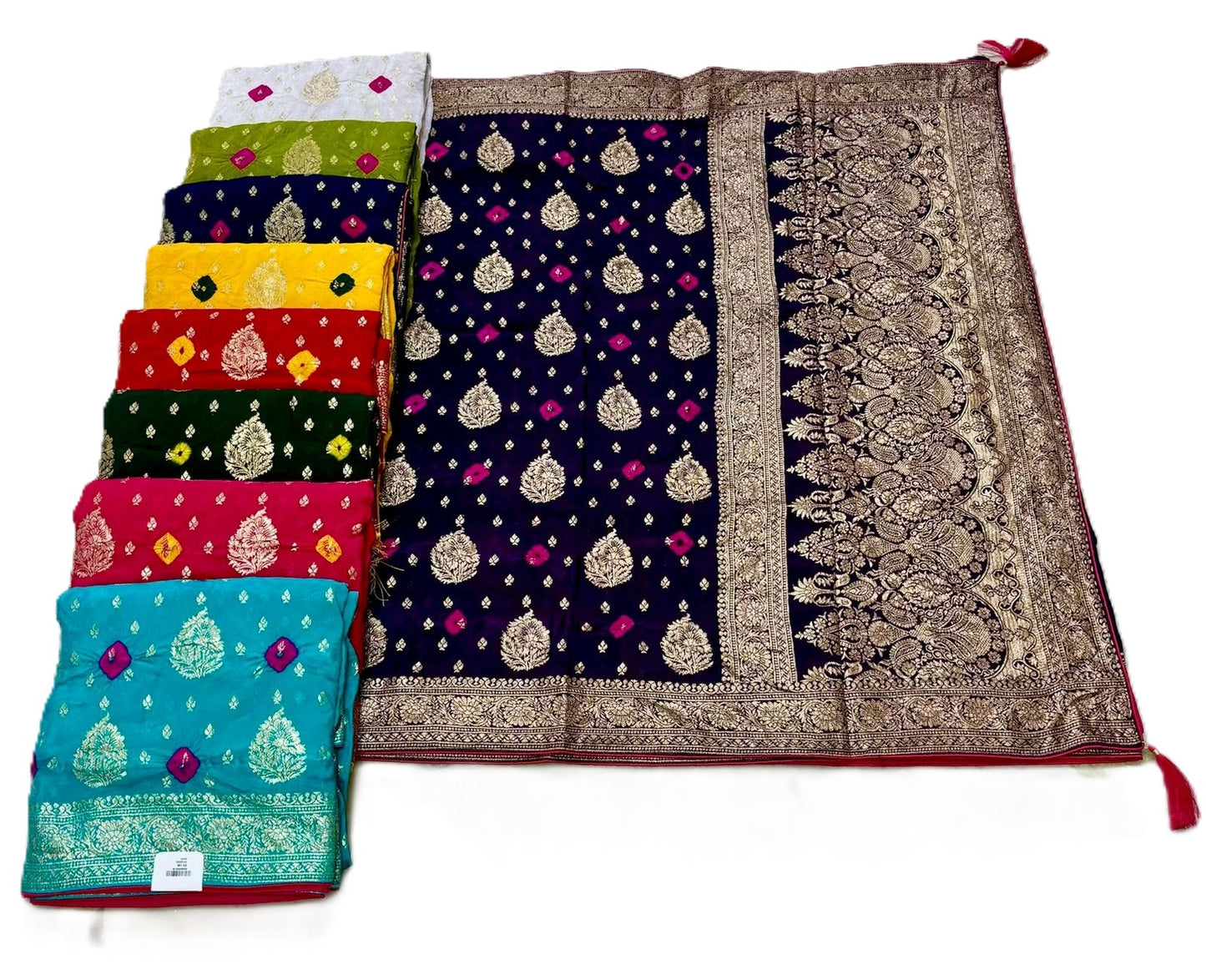 Troika Fashion – Dola Bandhej Single Zari Saree