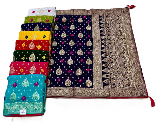 Troika Fashion – Dola Bandhej Single Zari Saree