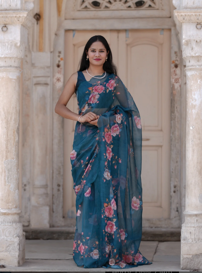 Troika Fashion – Elegant Cotton Silk Printed Saree Casual Collection