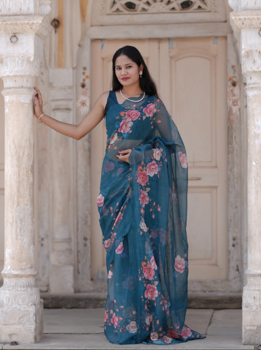 Troika Fashion – Elegant Cotton Silk Printed Saree Casual Collection