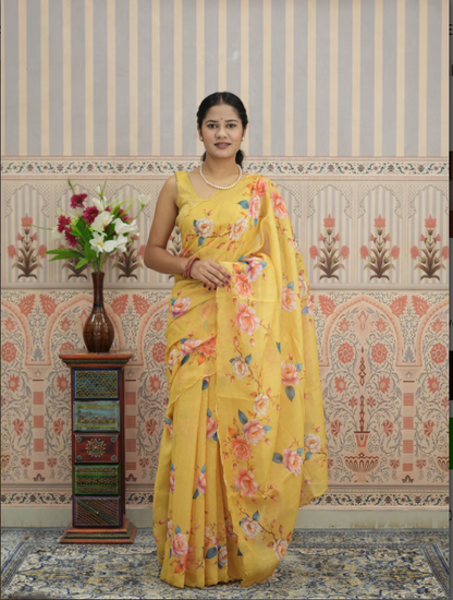 Troika Fashion – Classic Printed Cotton Silk Saree Daily Casual Wear