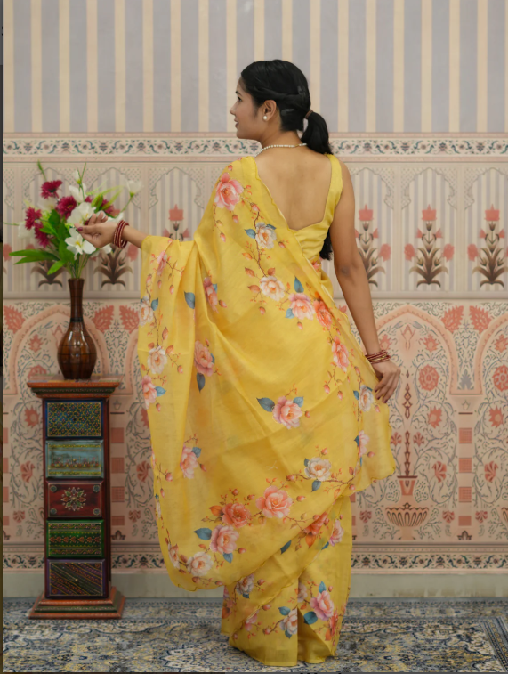 Troika Fashion – Classic Printed Cotton Silk Saree Daily Casual Wear