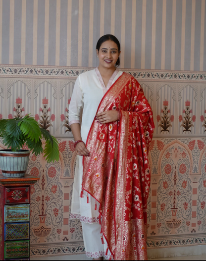 Troika Fashion – Royal Banarasi Style Dola Silk Dupatta