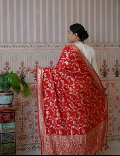 Troika Fashion – Royal Banarasi Style Dola Silk Dupatta