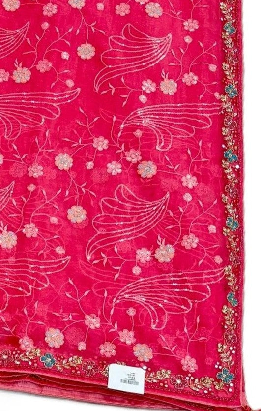 Troika Fashion – Simmer Chiffon Handwork Saree