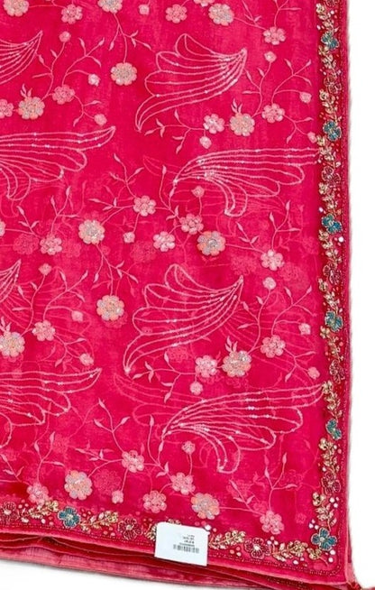 Troika Fashion – Simmer Chiffon Handwork Saree