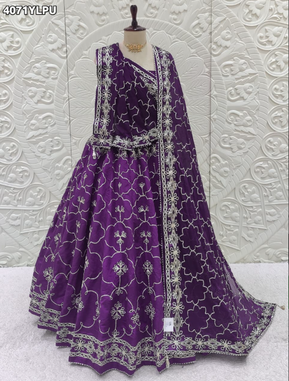 Troika Fashion – Designer Festive Lehenga in HO Silk with Gota Patti Work