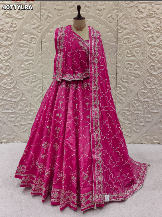 Troika Fashion – Premium HO Silk Lehenga with Beautiful Gota Patti Work